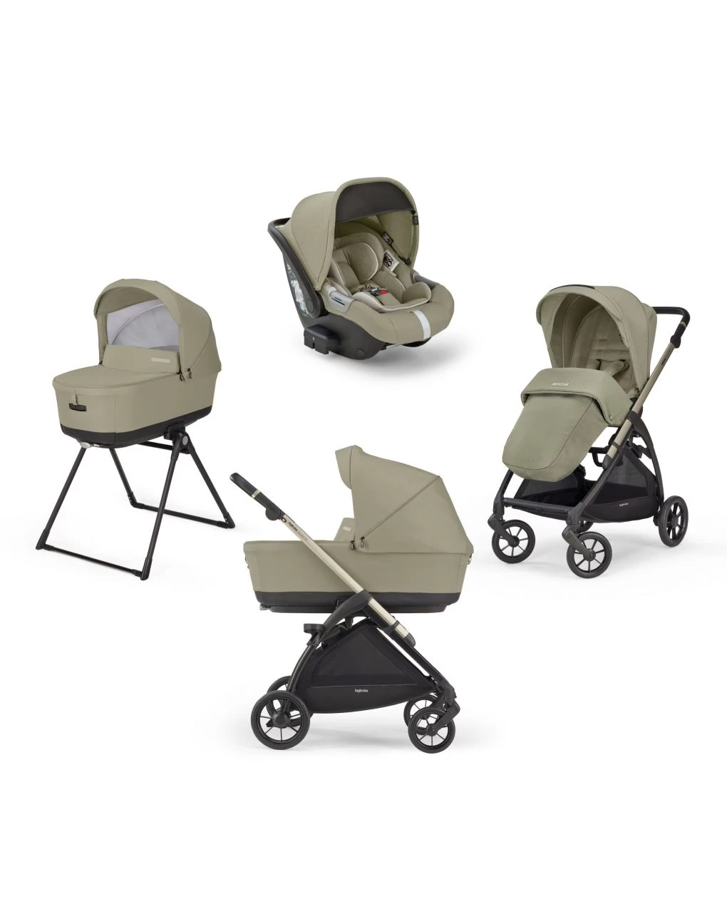 Electa System Quattro Con Seggiolino Cab E Telaio Colore Nolita Beige - Inglesina 1 Electa System Quattro Con Seggiolino Cab E Telaio Colore Nolita Beige - Inglesina
