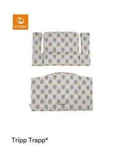 Negozio Di Prodotti Per Bambini 26 Tripp Trapp® Classic Cushion Robot Grey Ocs Cuscino Per Seggiolone, Morbido E Avvolgente Per Il Tuo Bambino