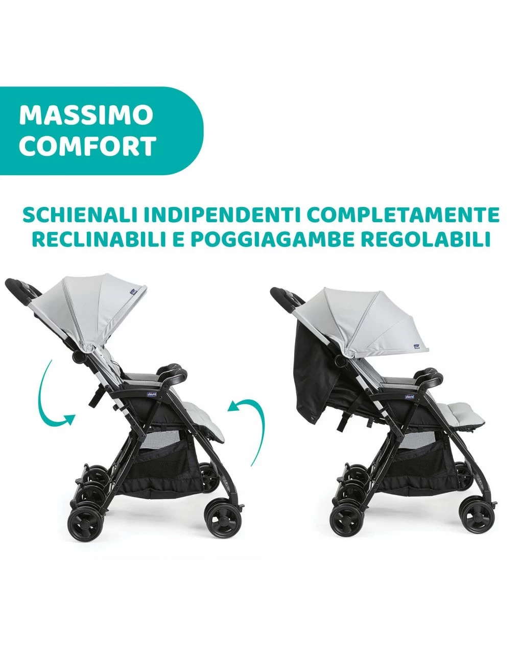 Passeggino Gemellare Ohlalà Twin Silver Cat 3 Passeggino Gemellare Ohlalà Twin Silver Cat - immagine 3