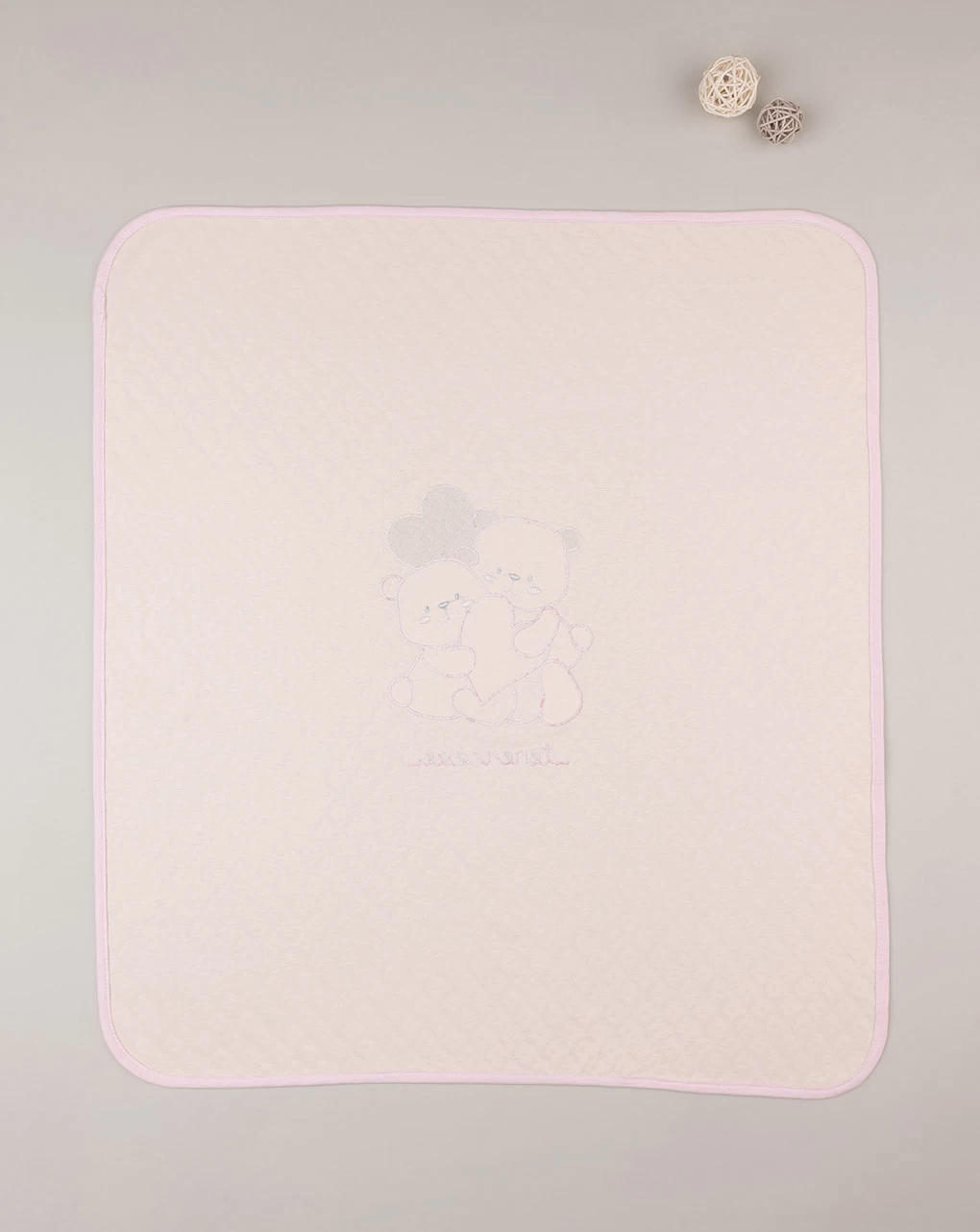 Coperta Neonato Pelliccetta Rosa Con Orsetto 2 Coperta Neonato Pelliccetta Rosa Con Orsetto - immagine 2