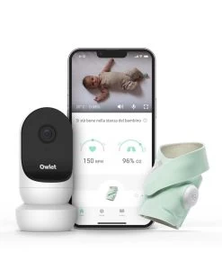Monitor Duo - Smart Baby Monitor Con Video Hd (smart Sock 3 + Cam 2) Verde Menta - Owlet