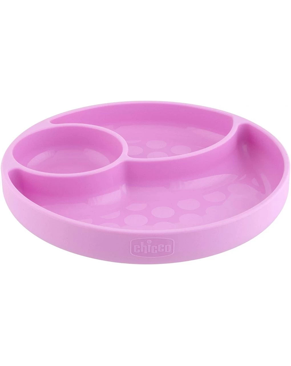 Piatto Silicone A Scomparti Con Ventosa 12 Mesi + Rosa 2 Piatto Silicone A Scomparti Con Ventosa 12 Mesi + Rosa - immagine 2