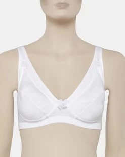 Reggiseno Allattamento Cotone Lycra Bianco Coppa C