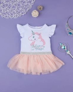 Abito Bimba In Jersey Gonna Di Tulle