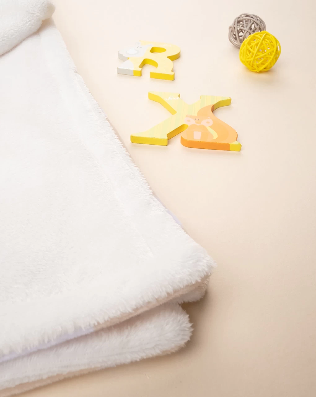 Coperta Letto Pile Unisex Beige 3 Coperta Letto Pile Unisex Beige - immagine 3