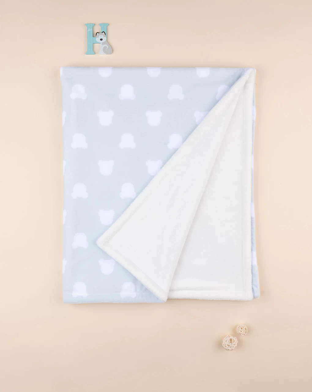 Coperta Letto Pile Bimbo Azzurro 2 Coperta Letto Pile Bimbo Azzurro - immagine 2