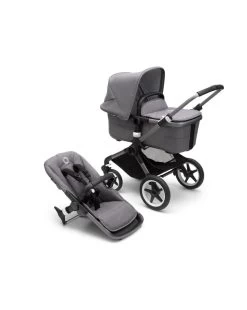 Bugaboo Fox 3 Navicella E Passeggino Telaio Graphite, Tessuti E Cappottina Grey Melange