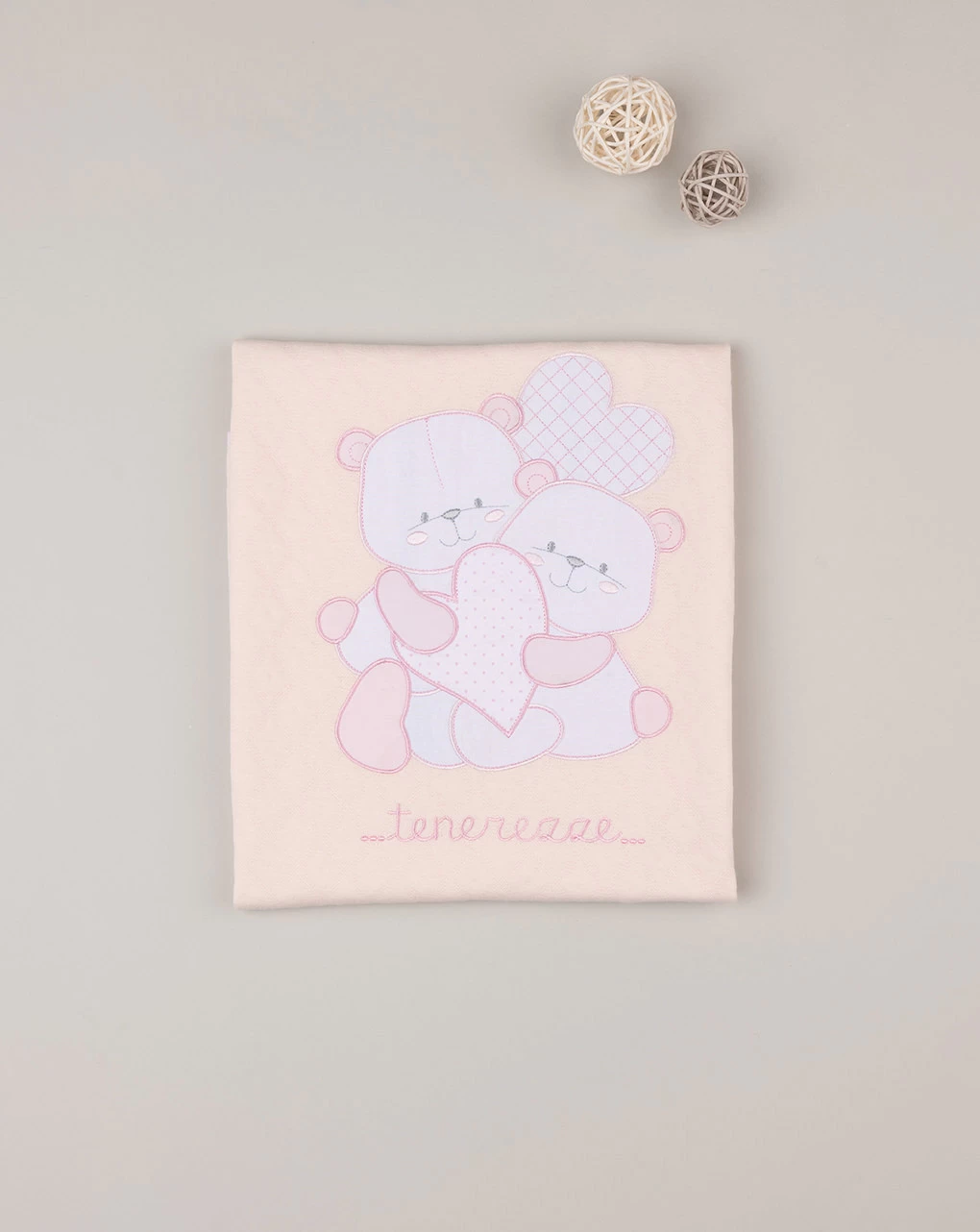 Coperta Neonato Pelliccetta Rosa Con Orsetto 3 Coperta Neonato Pelliccetta Rosa Con Orsetto - immagine 3