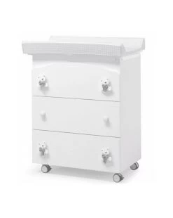 Bagnetto Cassettiera Tato Bianco/tortora