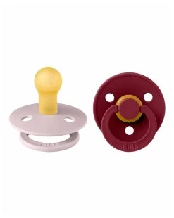 Set 2 Ciucci Tettarella Tonda In Gomma Naturale 6/18 Mesi - Colore Pink Plum E Sambuco - Bibs -Negozio Di Prodotti Per Bambini 3d612241 xz 1276296 3