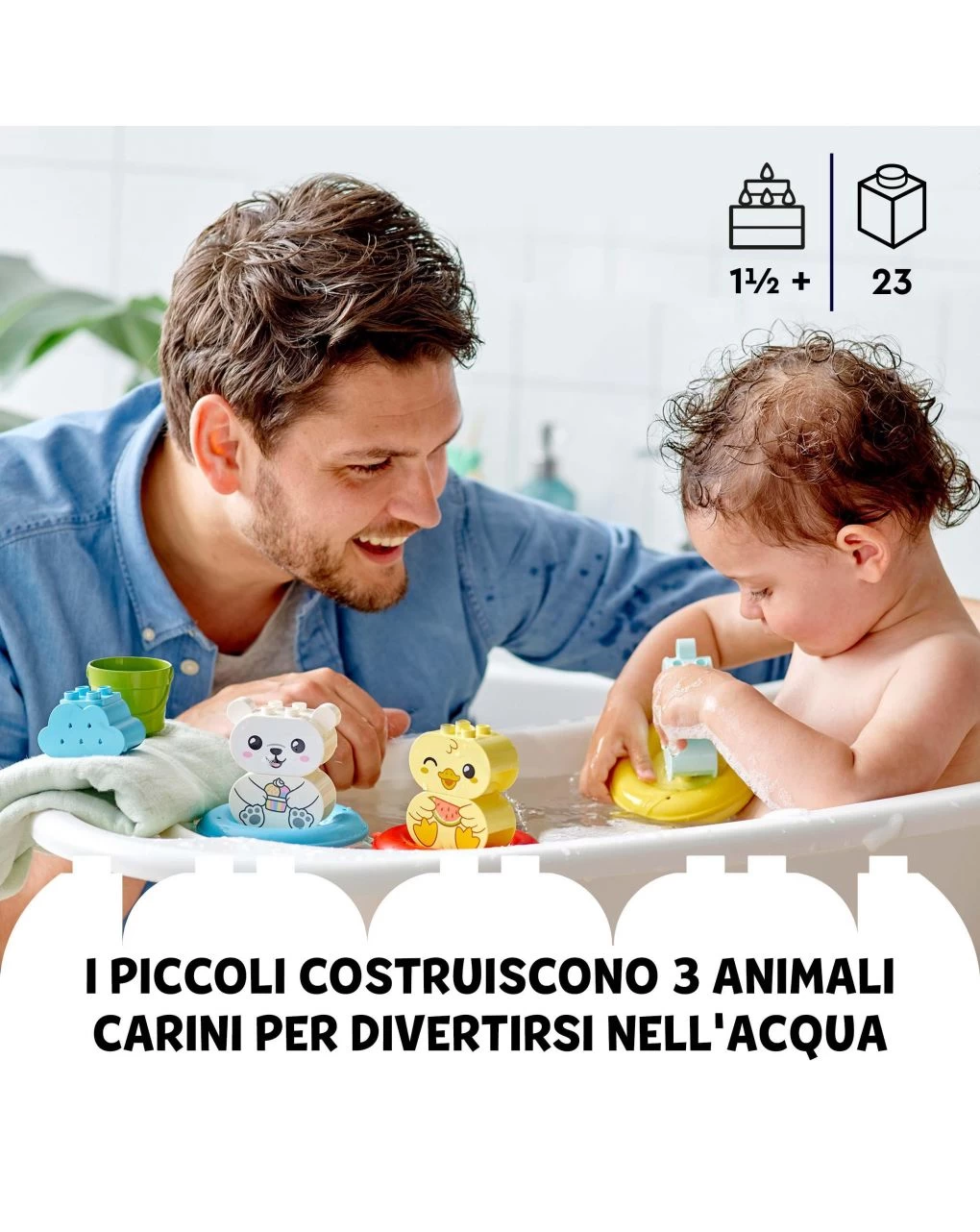 Duplo - Ora Del Bagnetto: Treno Degli Animali Galleggiante - 10965 2 Duplo - Ora Del Bagnetto: Treno Degli Animali Galleggiante - 10965 - immagine 2