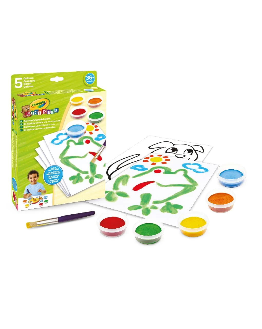 Crayola - Set Tempere Lavabili Senza Goccia Mk 1 Crayola - Set Tempere Lavabili Senza Goccia Mk