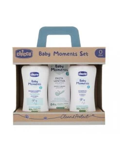 Baby Moments Set 2 Bagno Corpo Shampoo E Pasta Lenitiva - Chicco