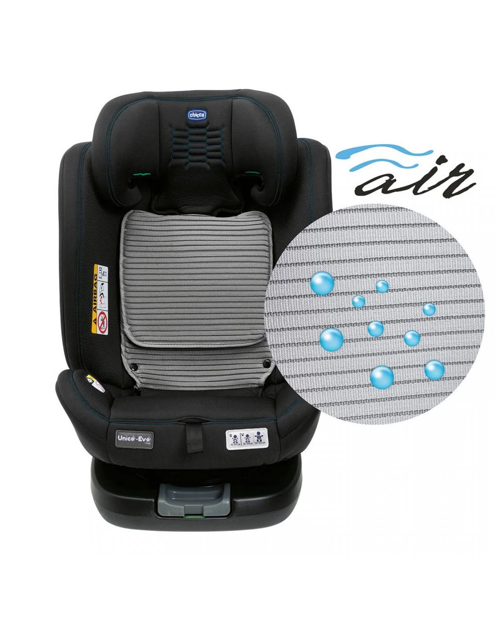 Seggiolino Auto Unico Evo I-size Air Black 40-150 Cm - Chicco 4 Seggiolino Auto Unico Evo I-size Air Black 40-150 Cm - Chicco - immagine 4