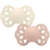 Set 2 Ciucci Tettarella Simmetrica In Silicone 0/6 Mesi - Colore Avorio/rosa Cipria - Bibs