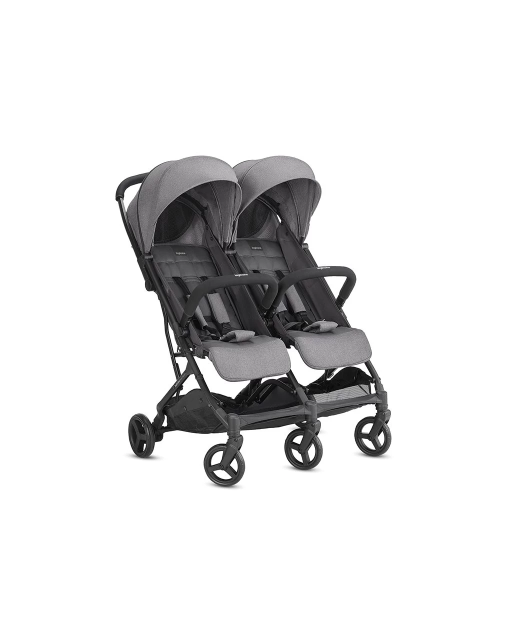 Passeggino Gemellare Twin Sketch Grey Telaio Nero 1 Passeggino Gemellare Twin Sketch Grey Telaio Nero