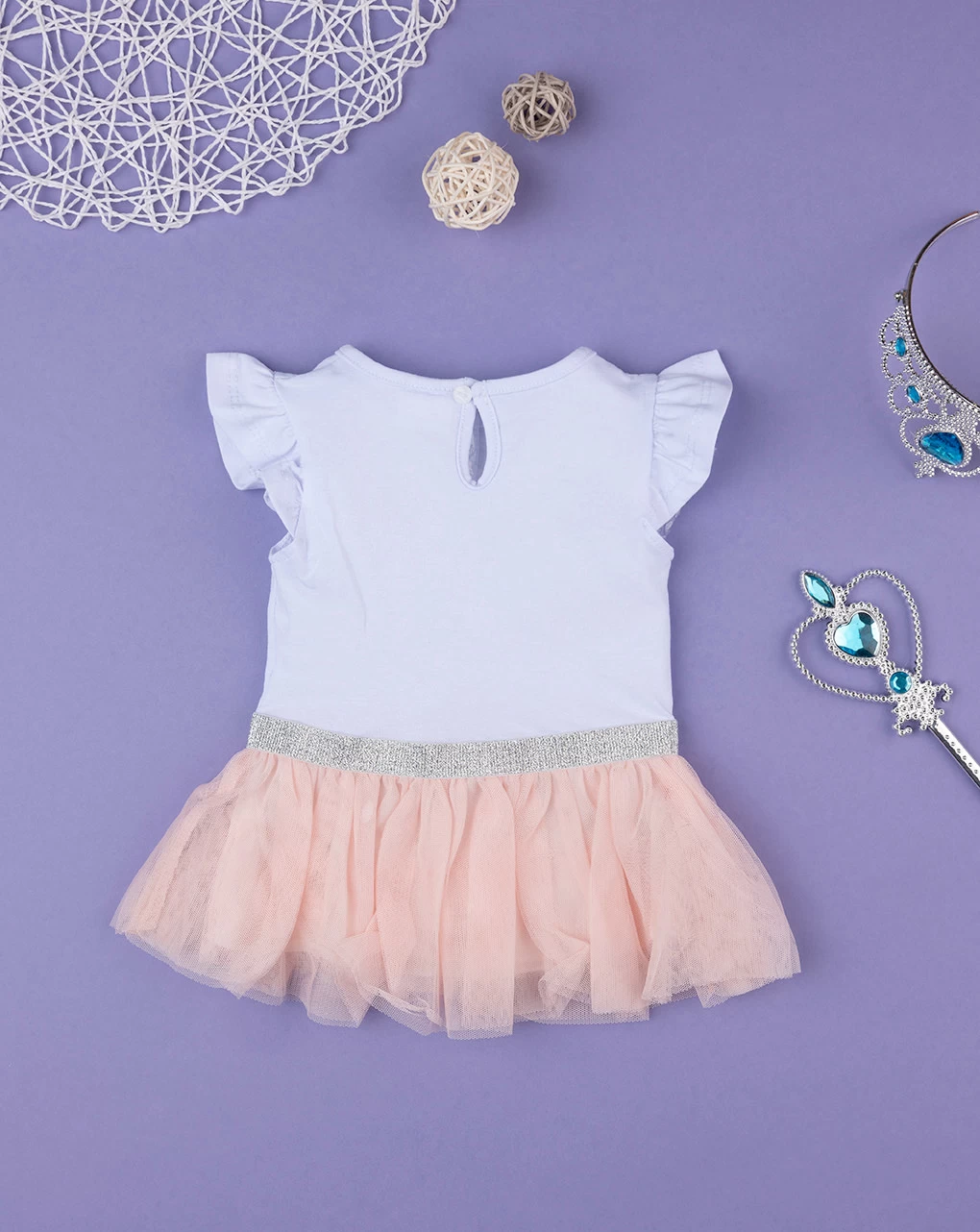 Abito Bimba In Jersey Gonna Di Tulle 2 Abito Bimba In Jersey Gonna Di Tulle - immagine 2