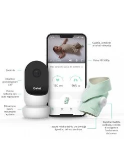 Monitor Duo - Smart Baby Monitor Con Video Hd (smart Sock 3 + Cam 2) Rosa Antico - Owlet 7 Monitor Duo - Smart Baby Monitor Con Video Hd (smart Sock 3 + Cam 2) Rosa Antico - Owlet -Negozio Di Prodotti Per Bambini 784ce7d2 xz 1284756 2