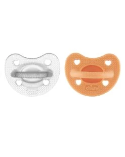 Gommotto Silicone Luxe 6-16m 2pz Arancio/trasparente - Chicco