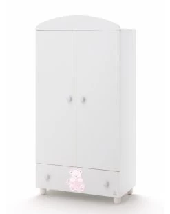 Armadio 2 Ante Bianco My Teddy Rosa