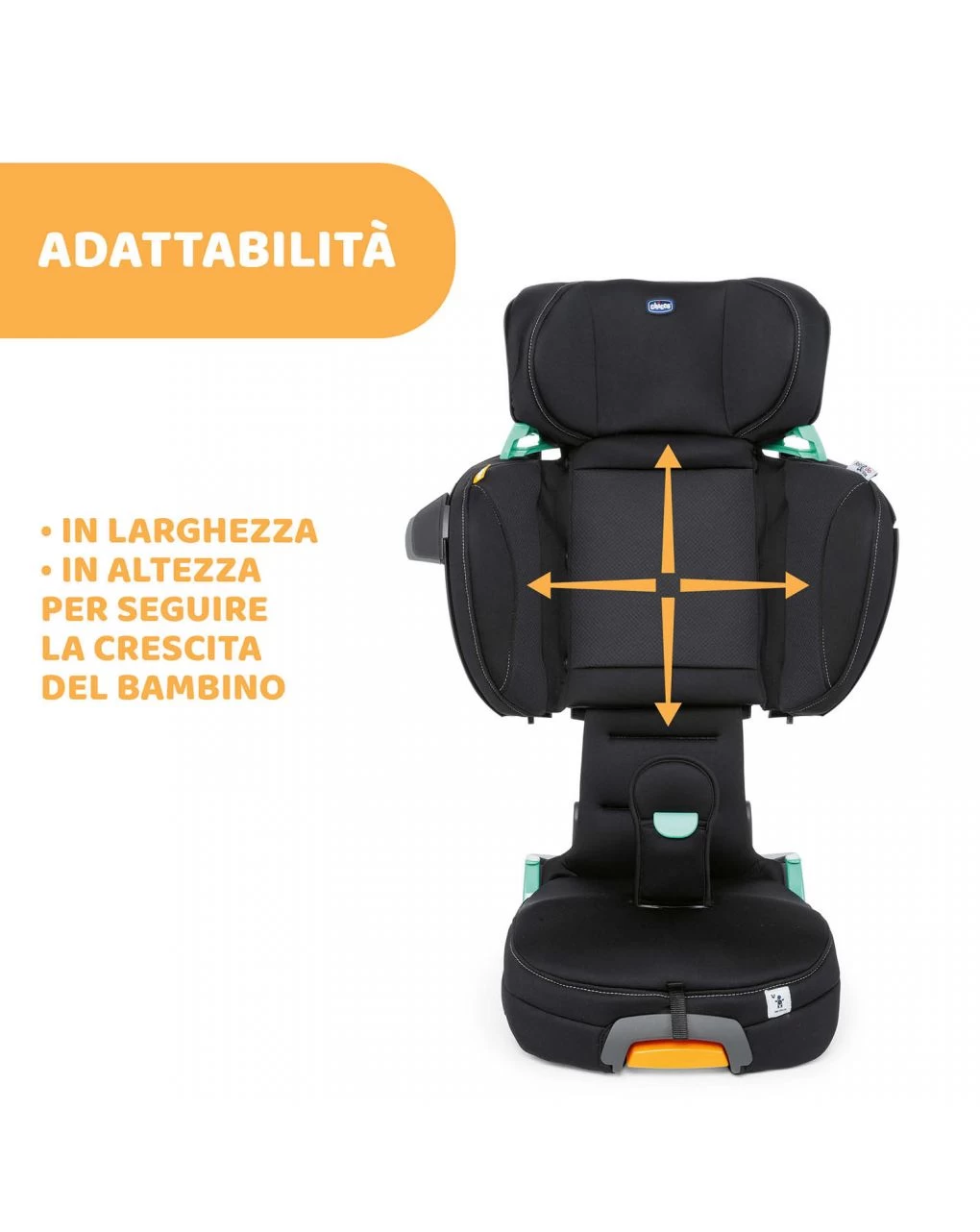 Seggiolino Auto Fold&go I-size Black 100-150 Cm - Chicco 3 Seggiolino Auto Fold&go I-size Black 100-150 Cm - Chicco - immagine 3