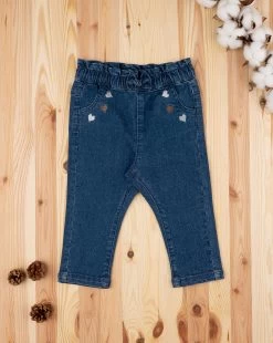 Pantalone Denim Bimba Ricamato