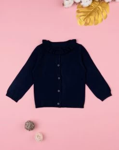 Cardigan Tricot Bimba Blu