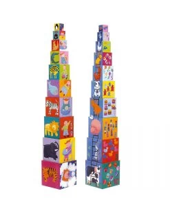 10 Cubi Sovrapponibili In Cartone 'rigolo' - Djeco -Negozio Di Prodotti Per Bambini 90b0bd4b xz 460214 2