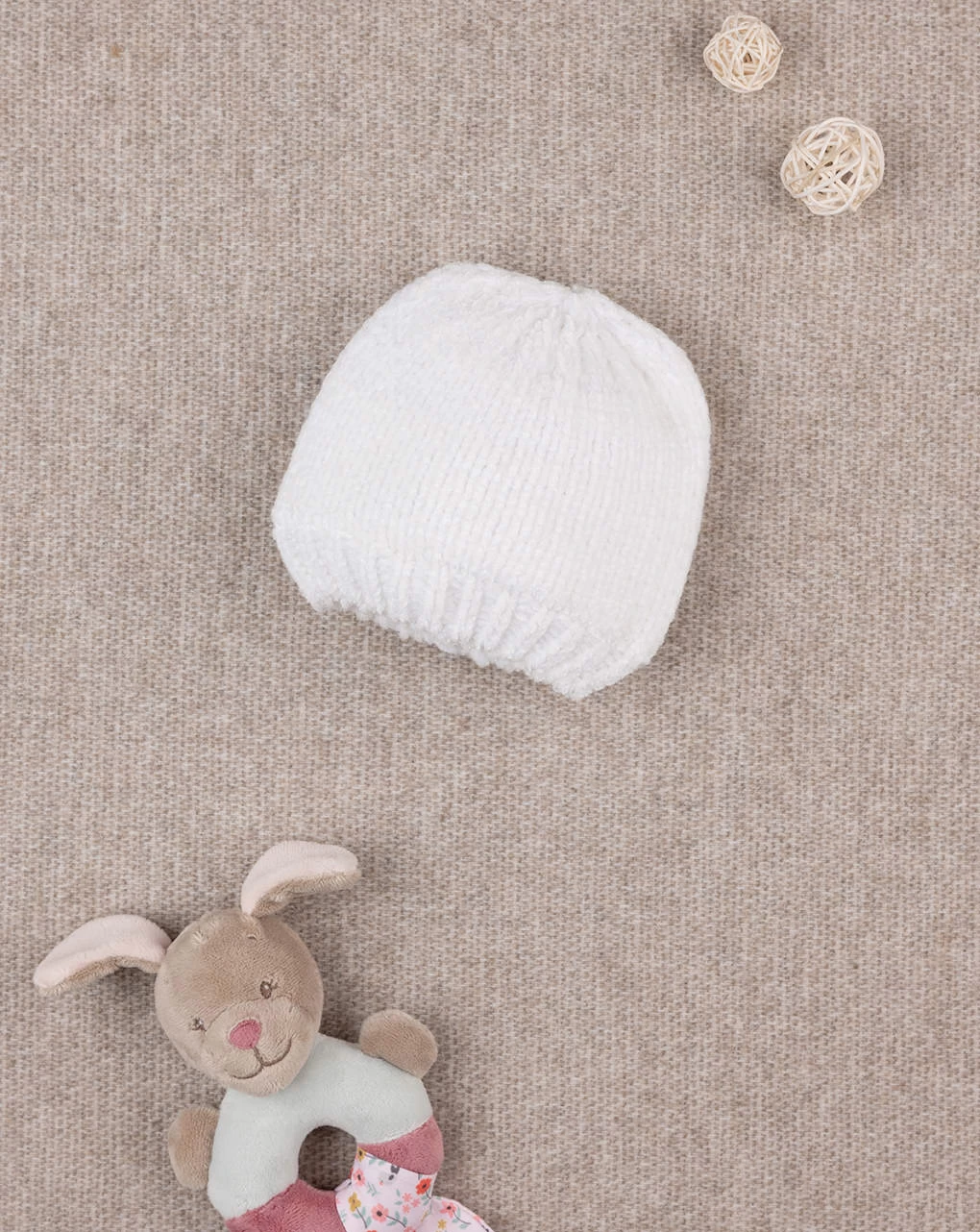 Cappello Ciniglia Bimba Bianco 2 Cappello Ciniglia Bimba Bianco - immagine 2