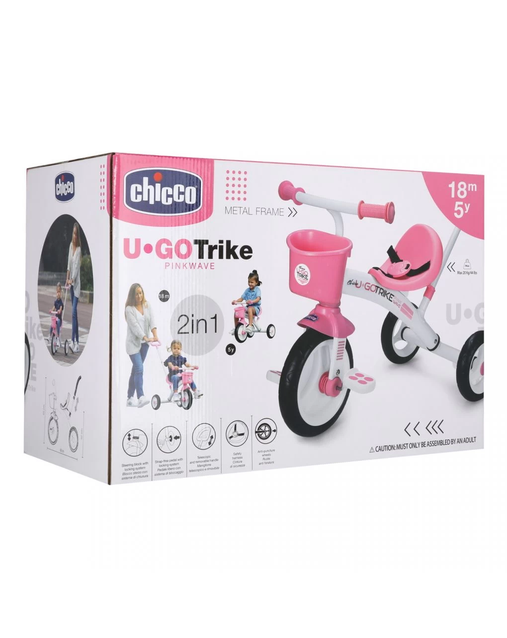Chicco - Triciclo U-go Rosa 4 Chicco - Triciclo U-go Rosa - immagine 4