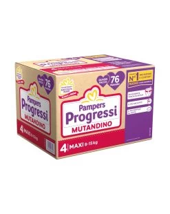 Progressi Mutandino Taglia 4 Maxi Quadri Pacco X76 - Pampers
