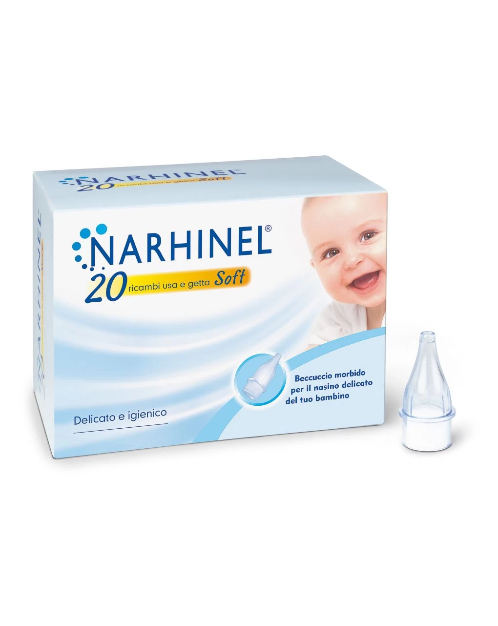 Narhinel - 20 Ricambi Per Aspiratore Nasale Soft 1 Narhinel - 20 Ricambi Per Aspiratore Nasale Soft