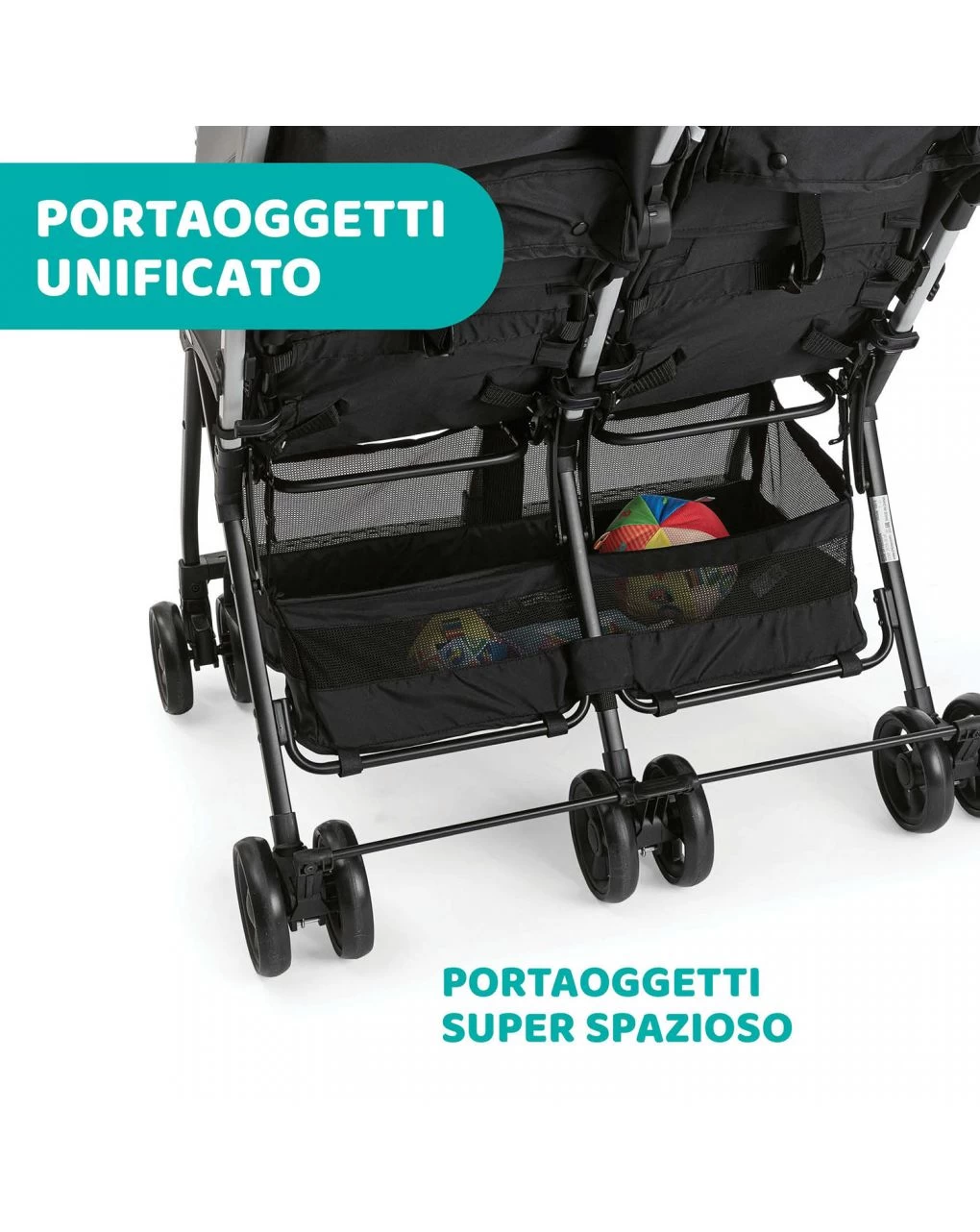 Passeggino Gemellare Ohlalà Twin Silver Cat 4 Passeggino Gemellare Ohlalà Twin Silver Cat - immagine 4