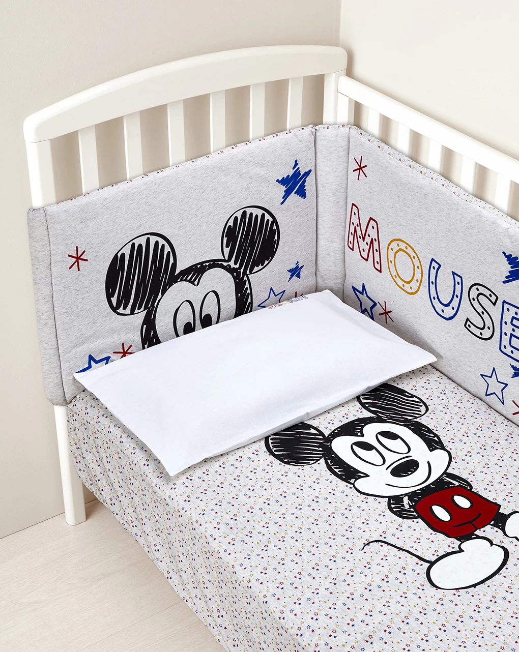 Set Letto 4 Pezzi In Cotone Stampa Mickey Mouse 1 Set Letto 4 Pezzi In Cotone Stampa Mickey Mouse