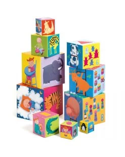 10 Cubi Sovrapponibili In Cartone 'rigolo' - Djeco -Negozio Di Prodotti Per Bambini b9ea359e xz 460214 5