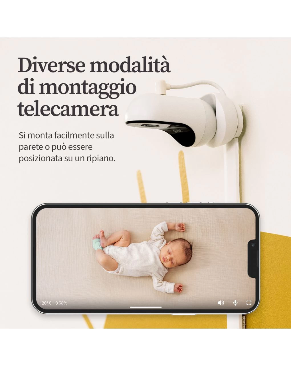 Monitor Duo - Smart Baby Monitor Con Video Hd (smart Sock 3 + Cam 2) Rosa Antico - Owlet 5 Monitor Duo - Smart Baby Monitor Con Video Hd (smart Sock 3 + Cam 2) Rosa Antico - Owlet - immagine 5