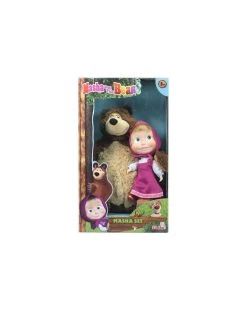 Masha &amp; Orso - Orso Masha 43 Cm. Con Masha Cm. 23 In Scatola Vetrina