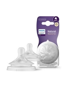 Tettarelle A Risposta Naturale Per Liquidi Densi 6m+ - Set Di 2 Tettarelle Senza Bpa - Philips Avent