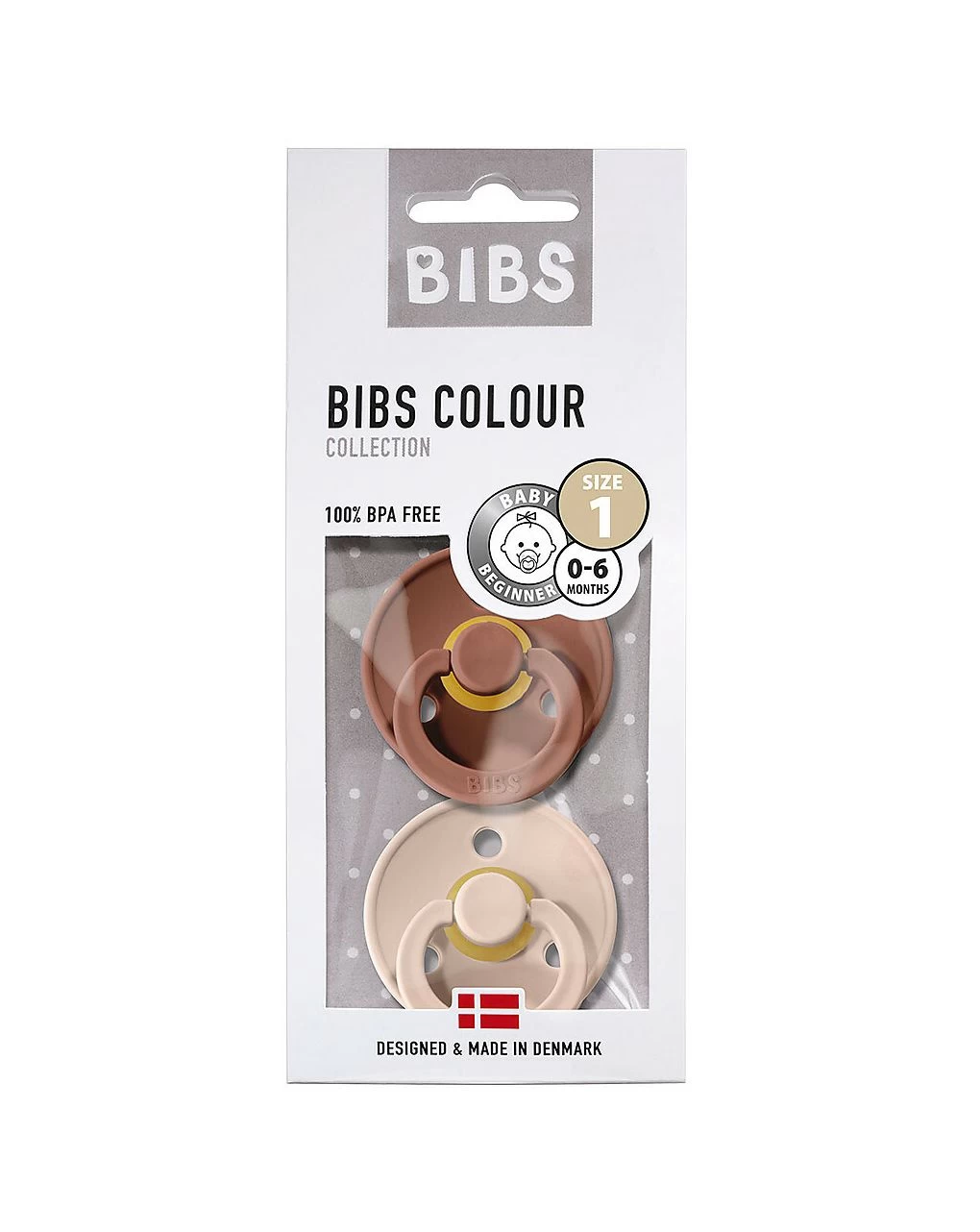 Set 2 Ciucci Tettarella Tonda In Gomma Naturale 0/6 Mesi - Colore Woodchuck E Rosa Cipria - Bibs 1 Set 2 Ciucci Tettarella Tonda In Gomma Naturale 0/6 Mesi - Colore Woodchuck E Rosa Cipria - Bibs