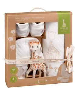 Il Mio Primo Corredo Di Nascita So'pure Sophie La Girafe. Cotone 100% Biologico - Vulli