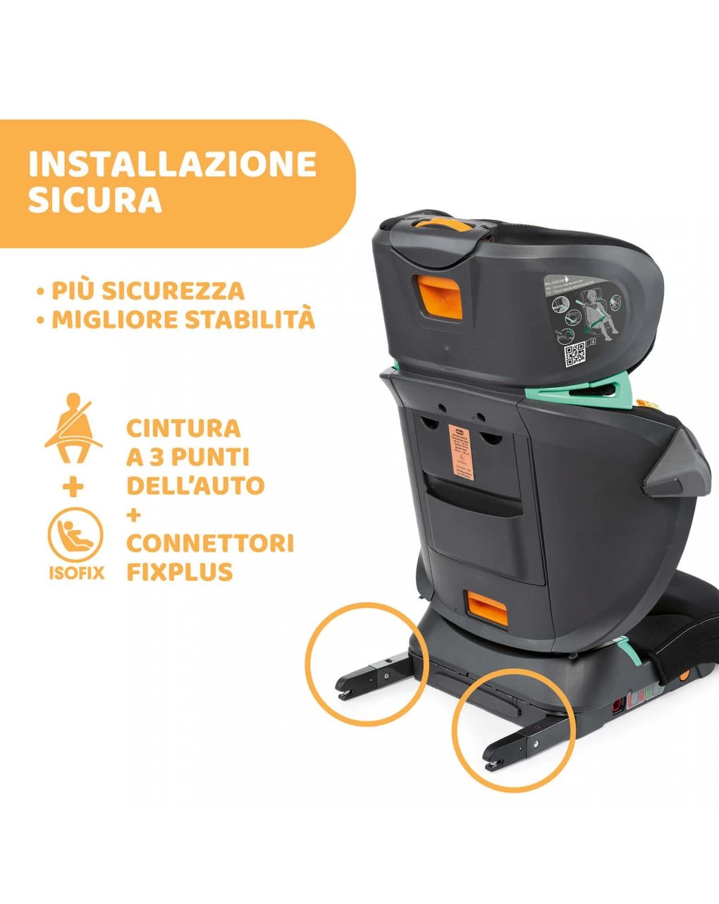 Seggiolino Auto Fold&go I-size Black 100-150 Cm - Chicco 2 Seggiolino Auto Fold&go I-size Black 100-150 Cm - Chicco - immagine 2