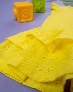 Abito Bimba In Jersey E Sangallo Giallo -Negozio Di Prodotti Per Bambini cd4c379f xz 1289567 4