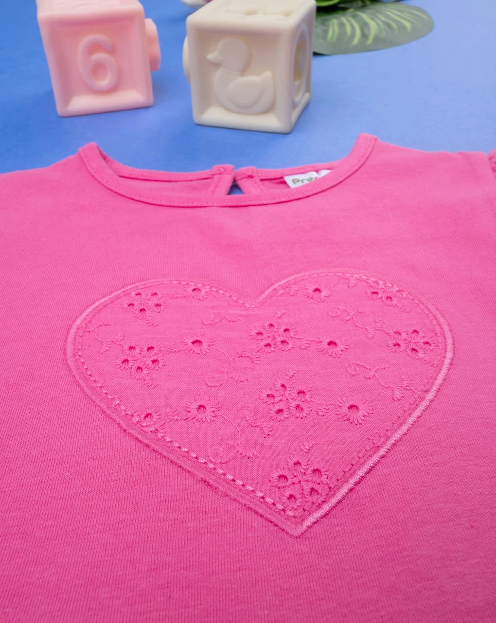 Abito Bimba Fucsia Jersey E Sangallo 4 Abito Bimba Fucsia Jersey E Sangallo - immagine 4