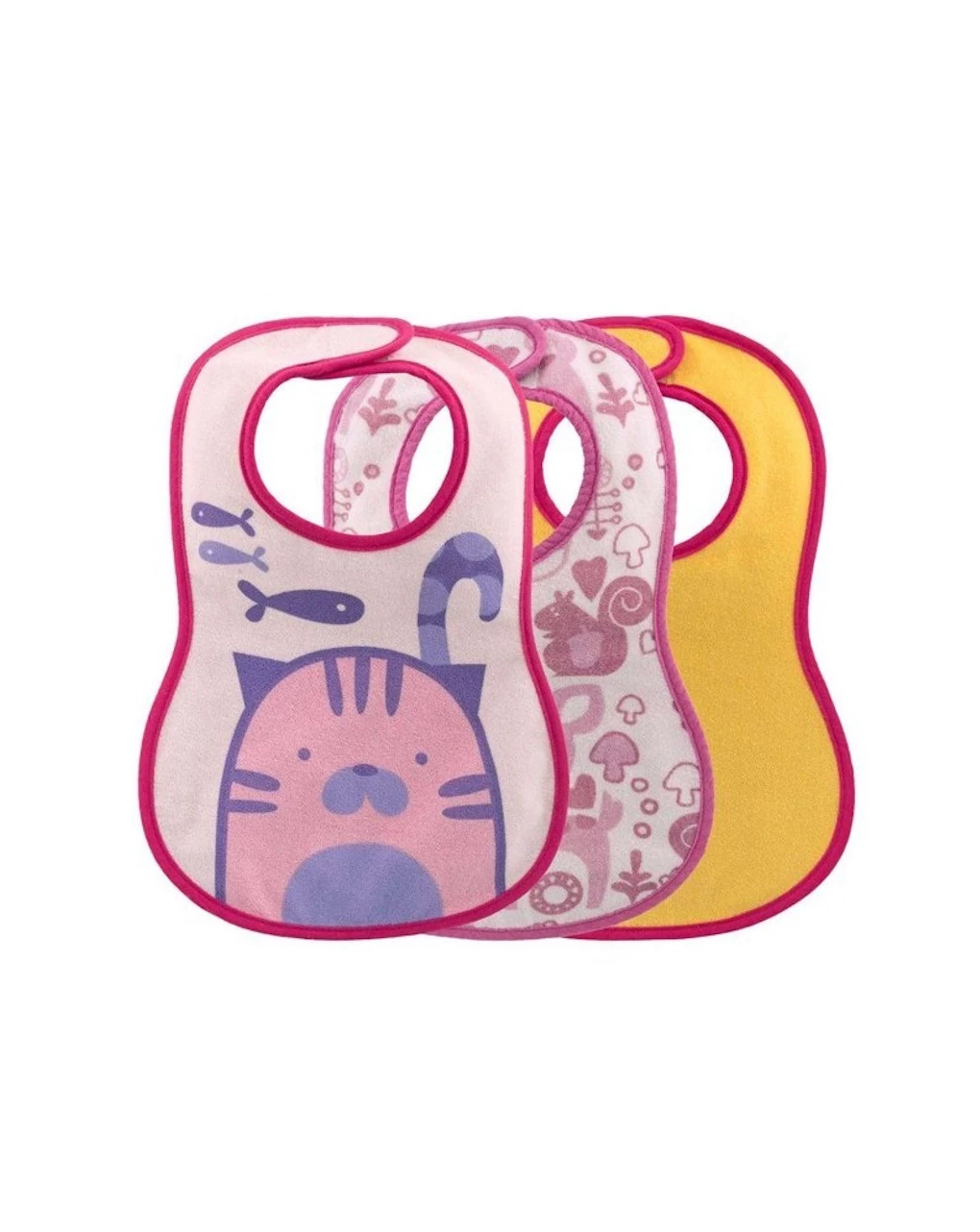 Set 3 Pezzi Bavaglini Rosa Chicco 1 Set 3 Pezzi Bavaglini Rosa Chicco