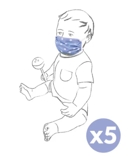 Mascherina Lavabile Bimbo Uso Civile 5 Pezzi