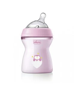 Chicco - Biberon Naturalfeeling Bimba, 2m+, 250 Ml, Flusso Medio
