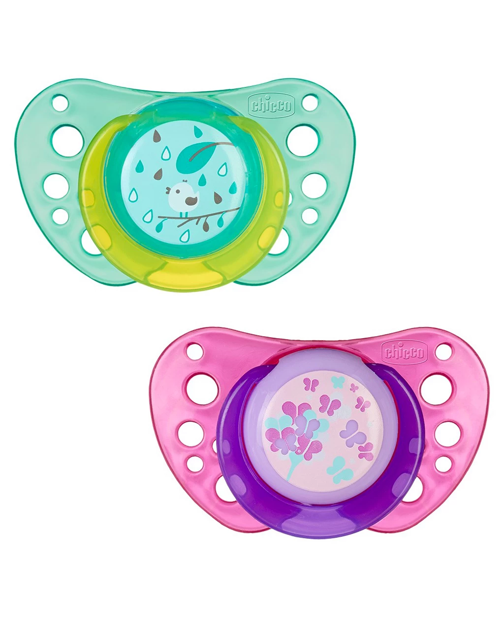 2 Succhietti Air Silicone 12m+ Rosa/verde 2 2 Succhietti Air Silicone 12m+ Rosa/verde - immagine 2