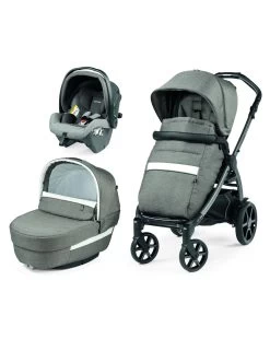 Trio Book Slk City Grey Con Culla Elite - Peg Perego